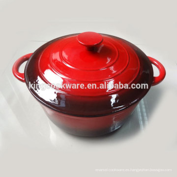 Recubrimiento esmaltado redondo / ovalado Utensilios de cocina de hierro fundido 3 / ollas Cacerola Utensilios de cocina
